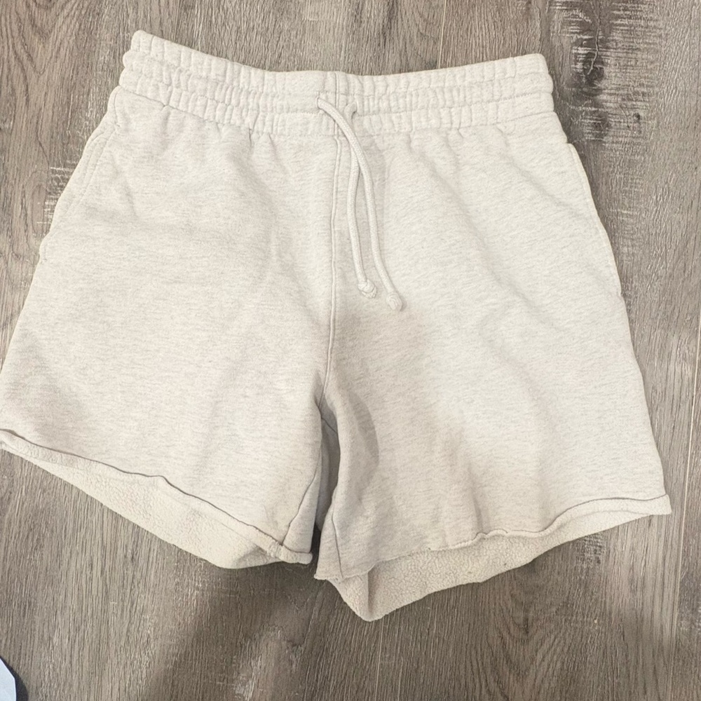 Aritzia Cream Athletic Shorts